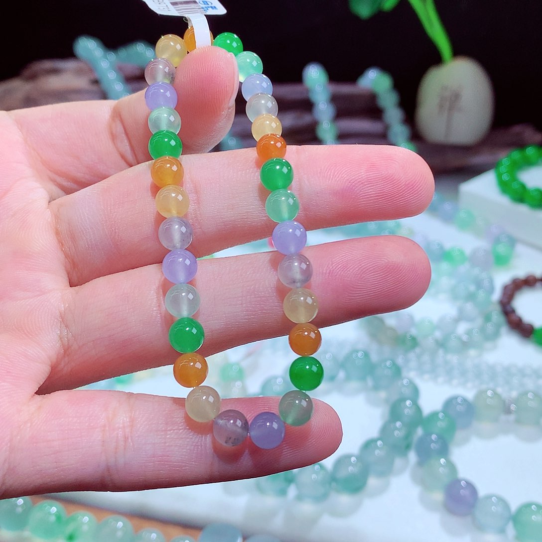 未镶嵌手链翡翠卡6mm