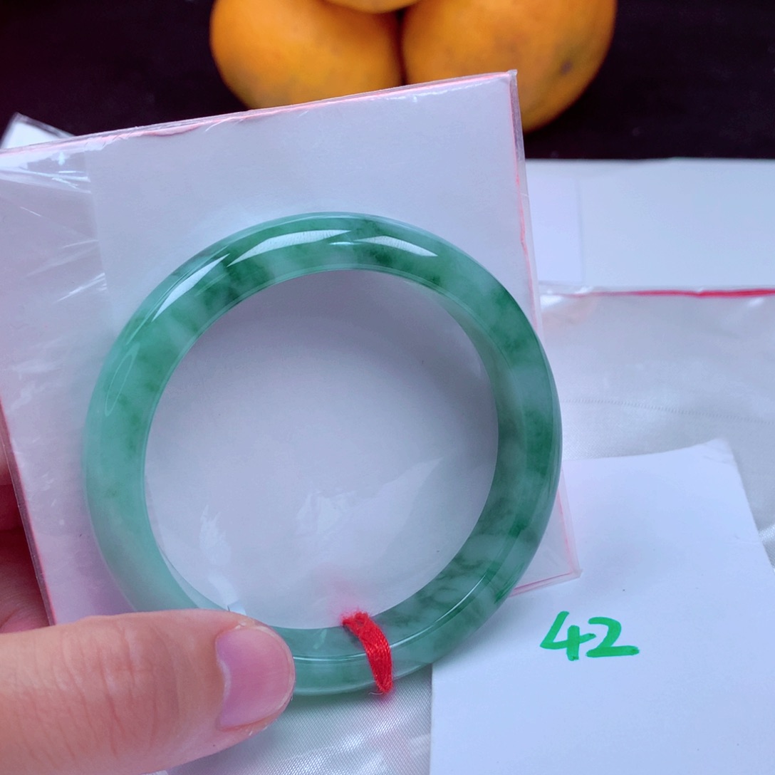 未镶嵌手镯翡翠缅甸天然A货翡翠手镯55.6