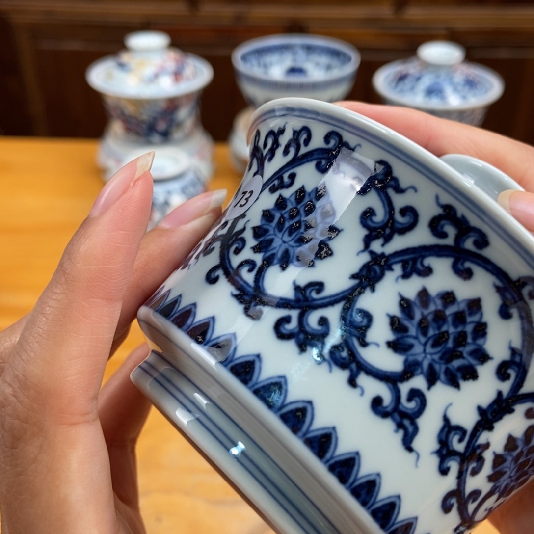 手绘现代茶具非古董