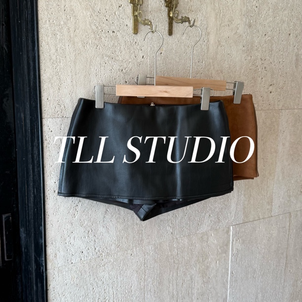 ALIN 【青栀】 时髦 低腰 侧拉链 短款 裙裤