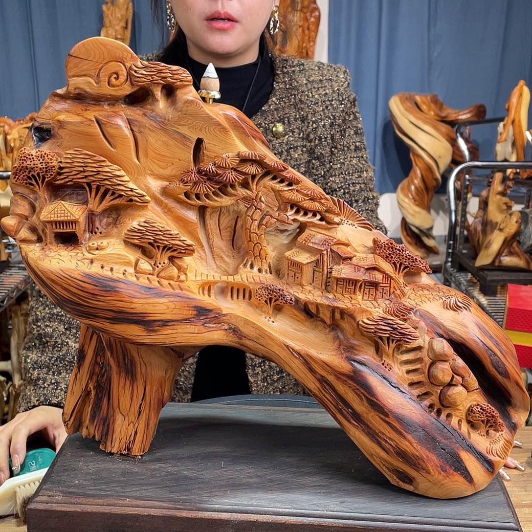 柏木（崖柏）山水倒流香送两盒香