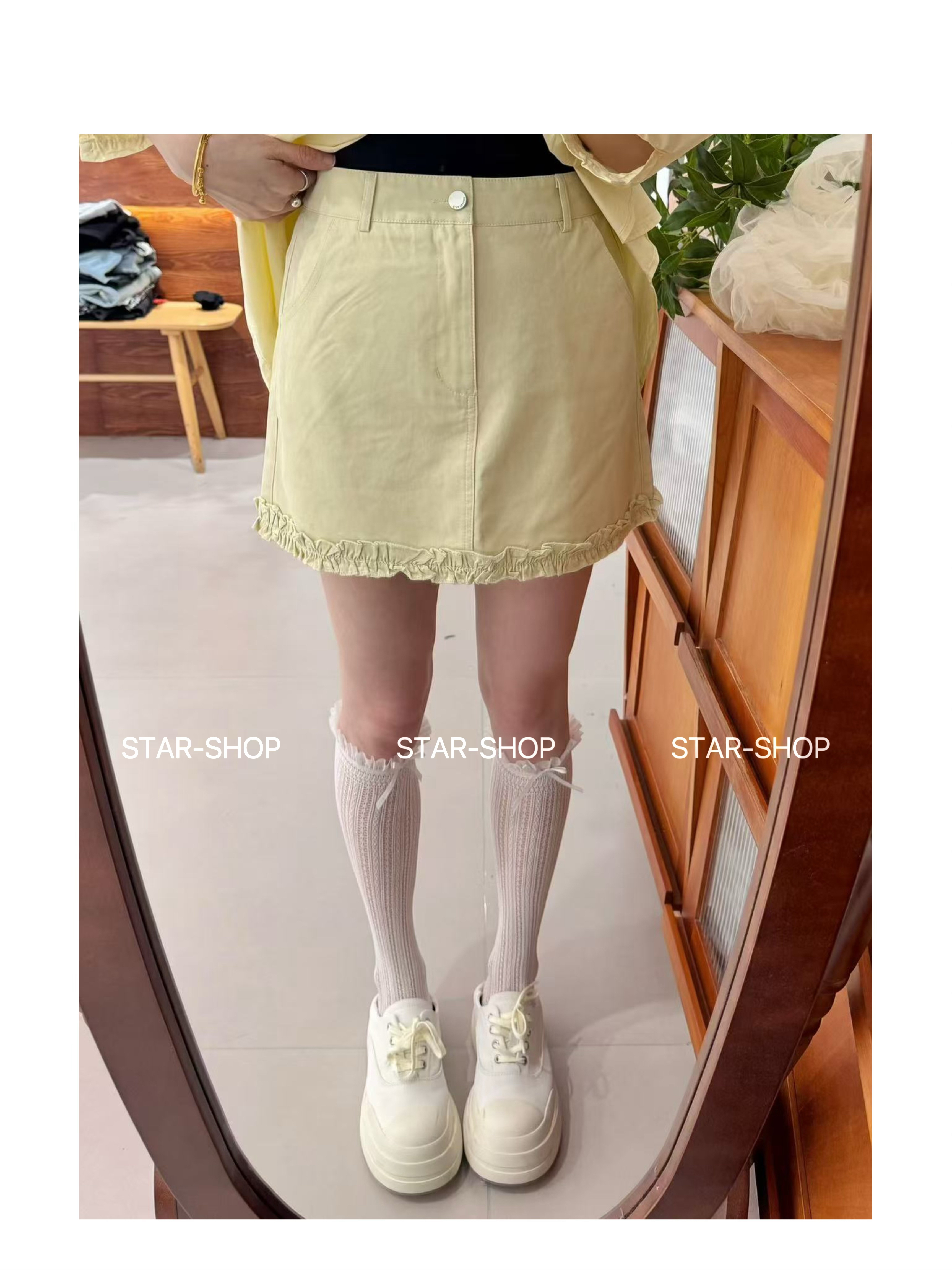 ｛木耳裙｝好版型 木耳下摆 显瘦半身裙A字裙