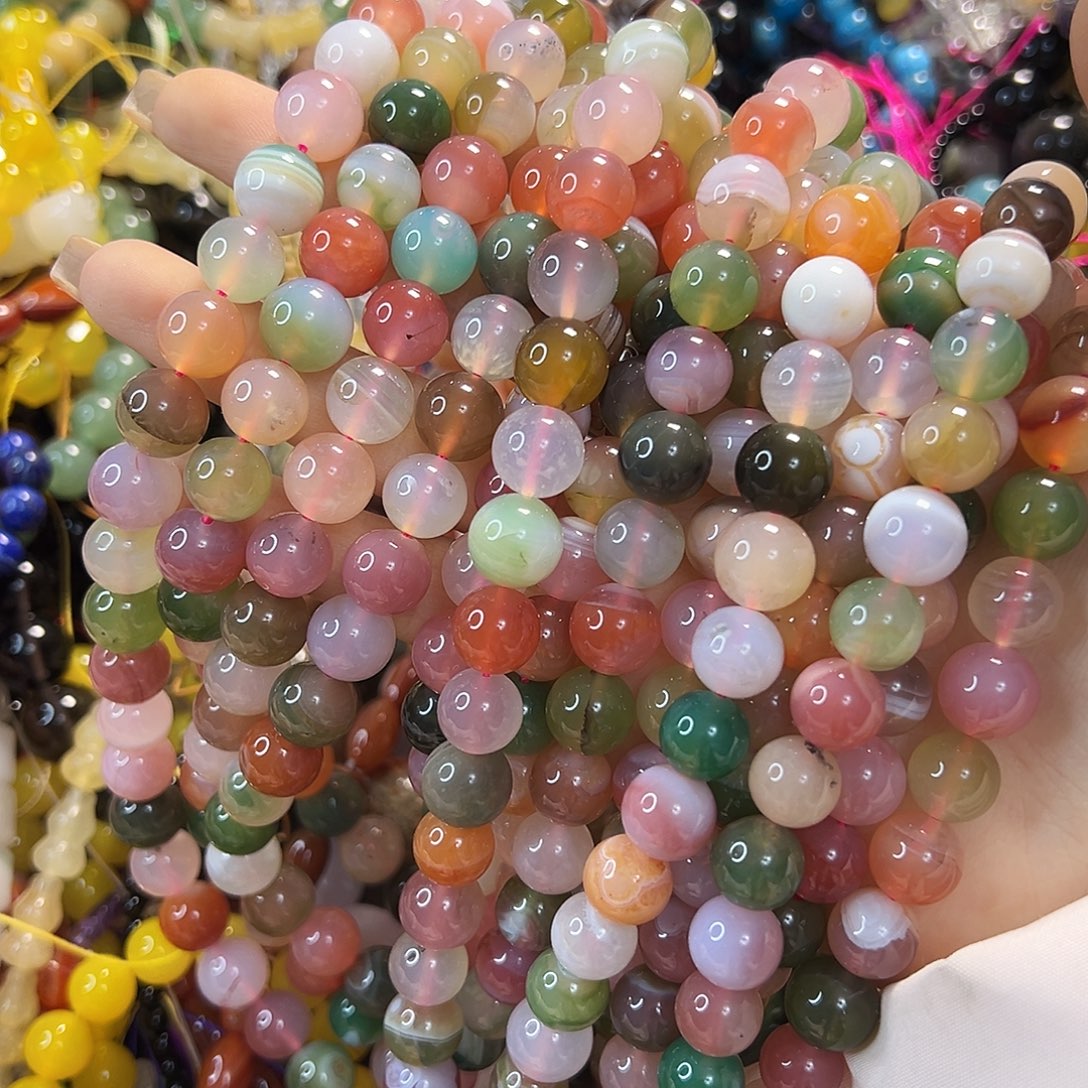 玛瑙/玉髓未镶嵌珠宝半成品盐源玛瑙卡10一条
