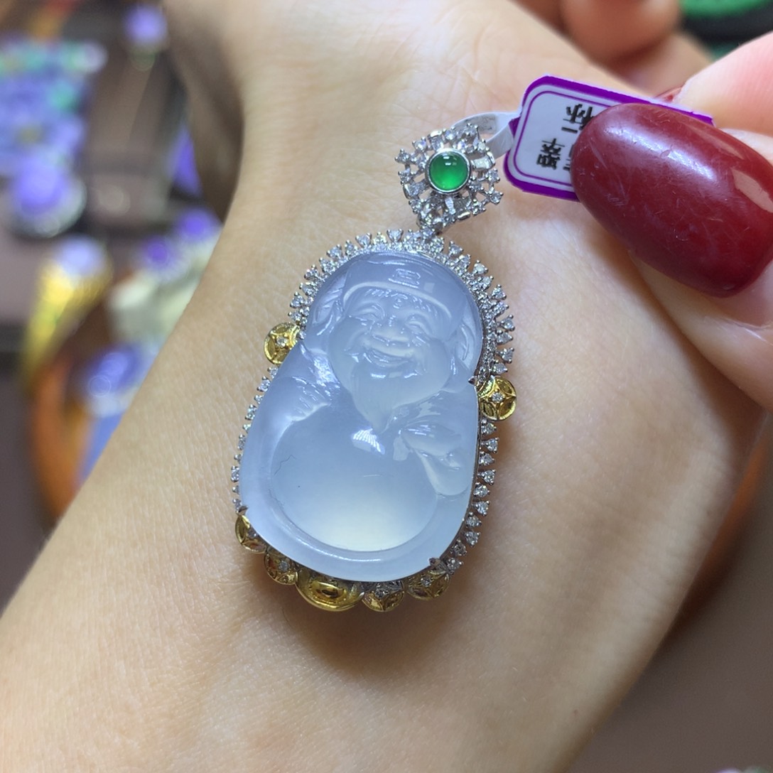 【闪购商品】翡翠颈饰18K金镶嵌翡翠