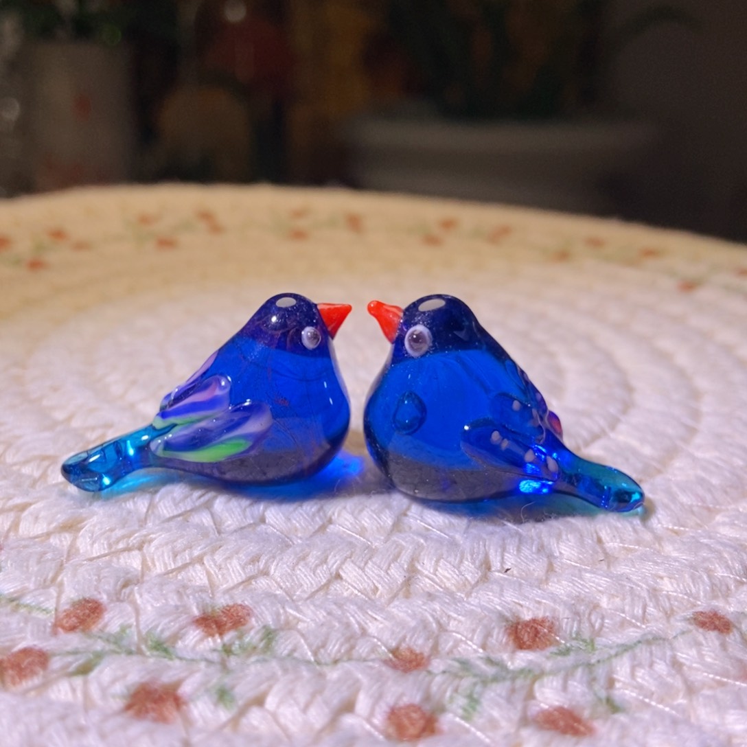 琉璃手工艺品小鸟