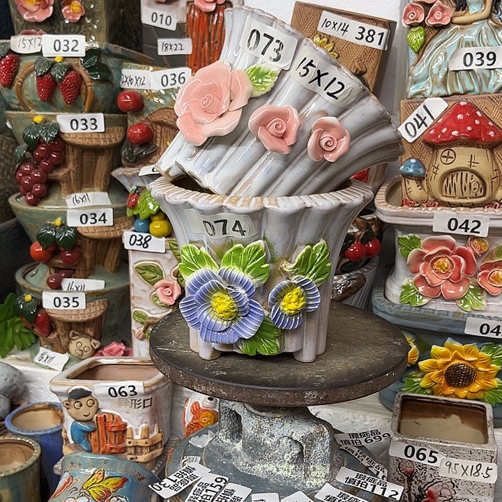 粗陶材质多肉花盆