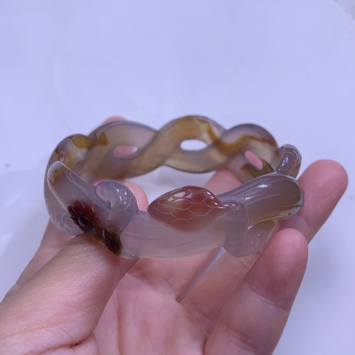 玛瑙/玉髓手镯未镶嵌紫*梦