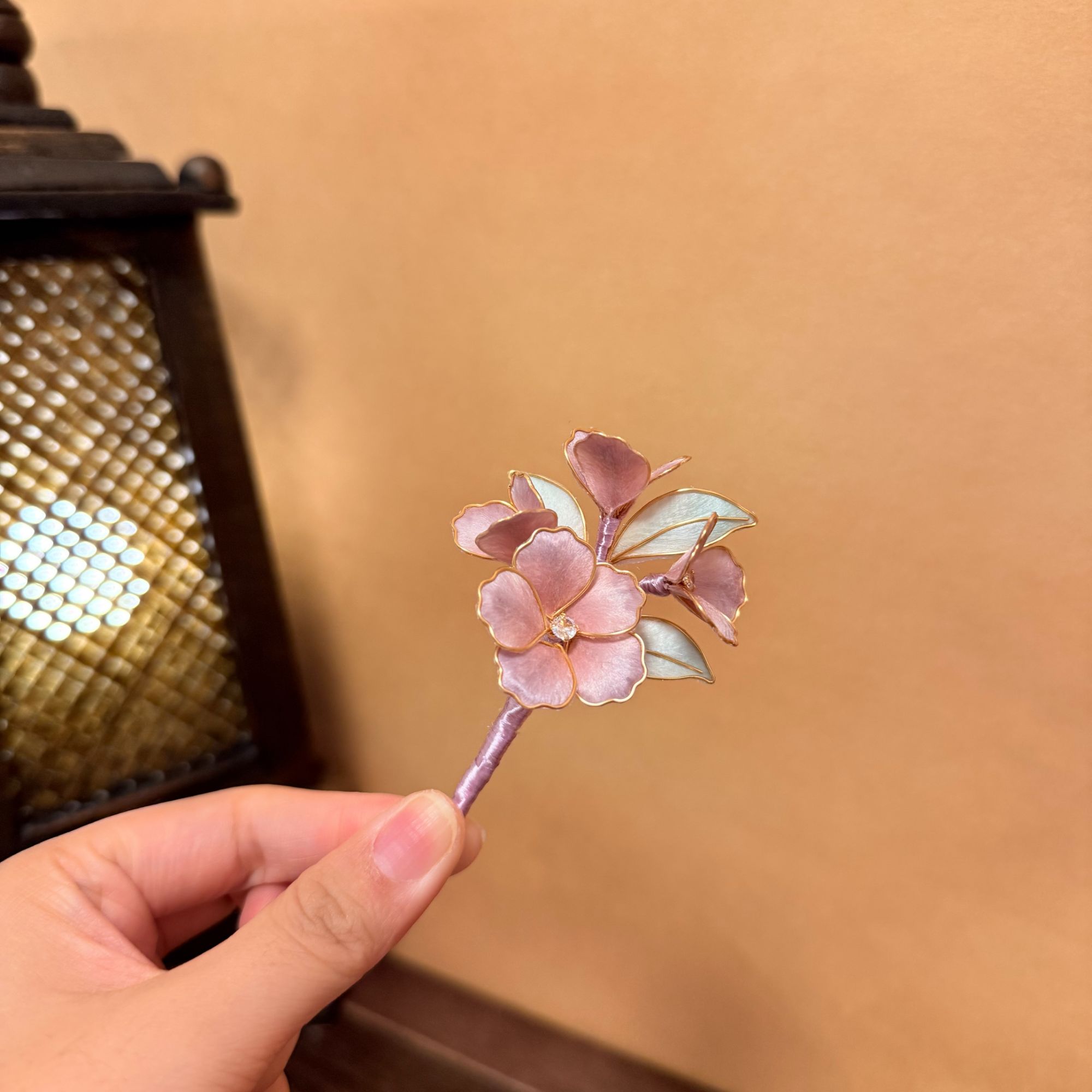 【紫兰】绒花发簪（备注主体/默认发软簪）