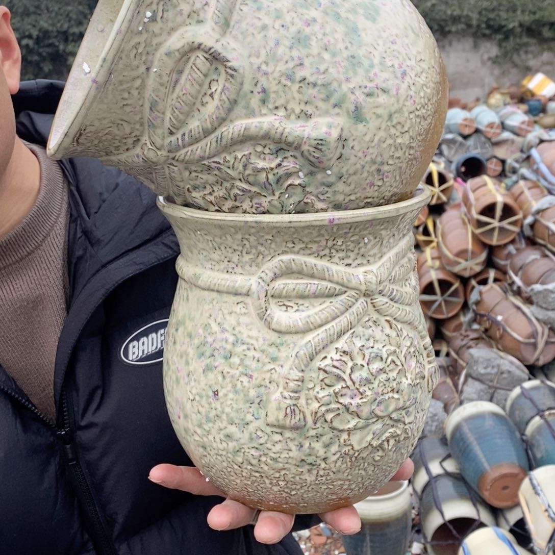 红陶杨杨花盆0212-1025