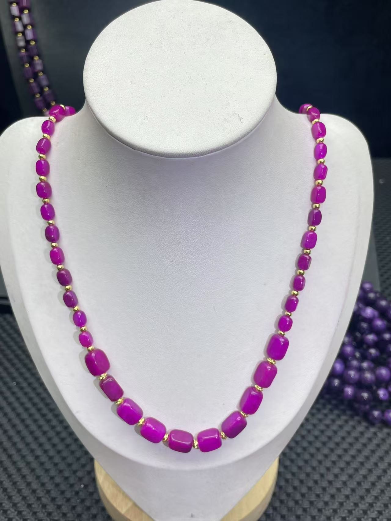 B30-精美时尚气质百搭凝胶玉化紫舒diy塔链