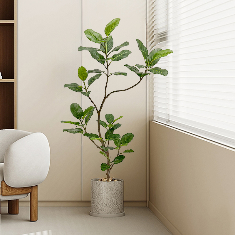 【14】假花高山榕仿真绿植孟加拉榕树高端轻奢仿生植物客厅摆件盆栽