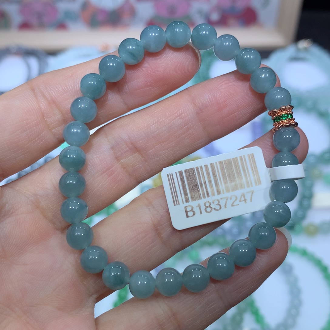 翡翠未镶嵌手链天然