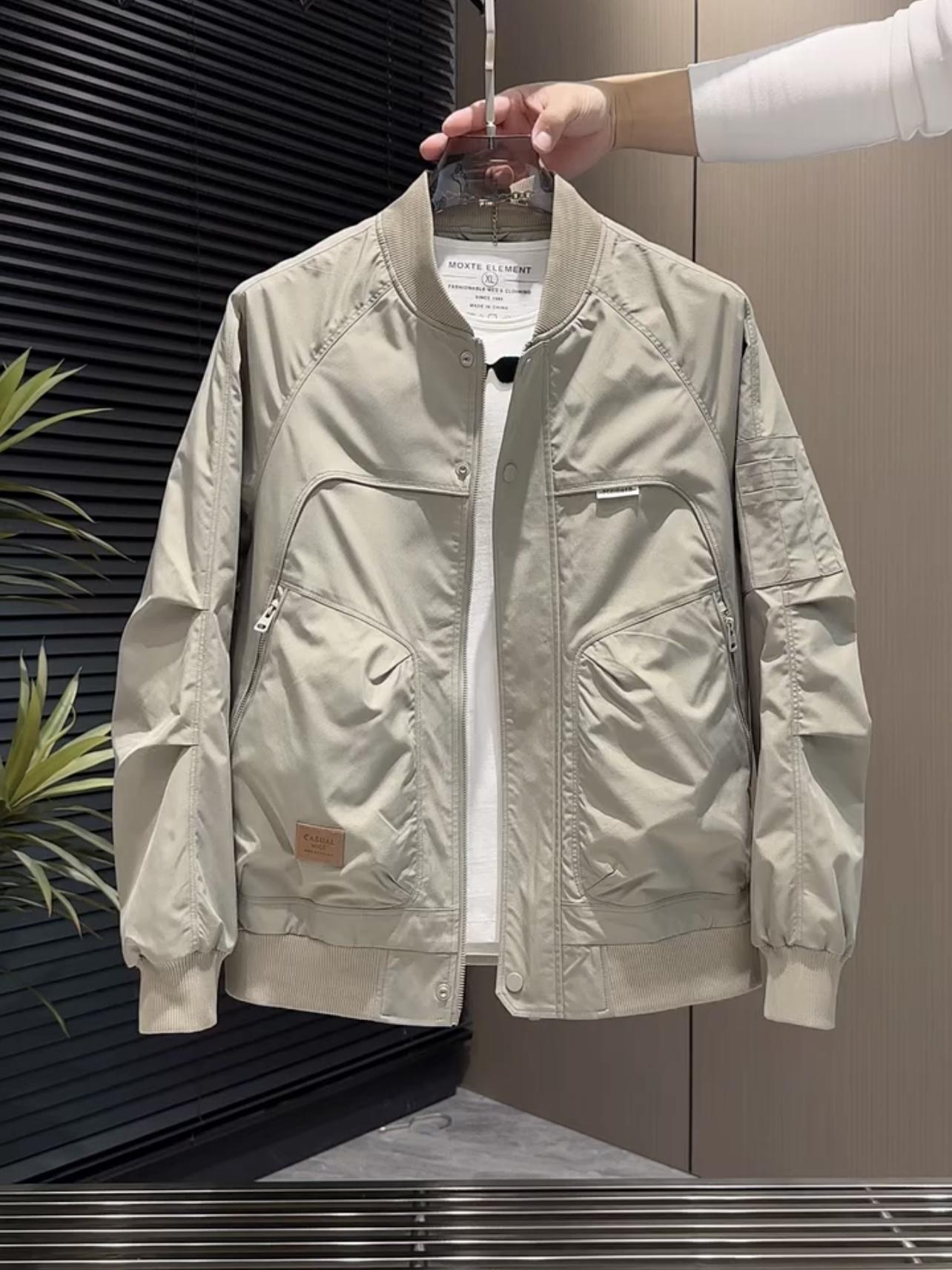 棒球服外套男士2025新款潮流宽松休闲飞行员夹克秋装工装流光风