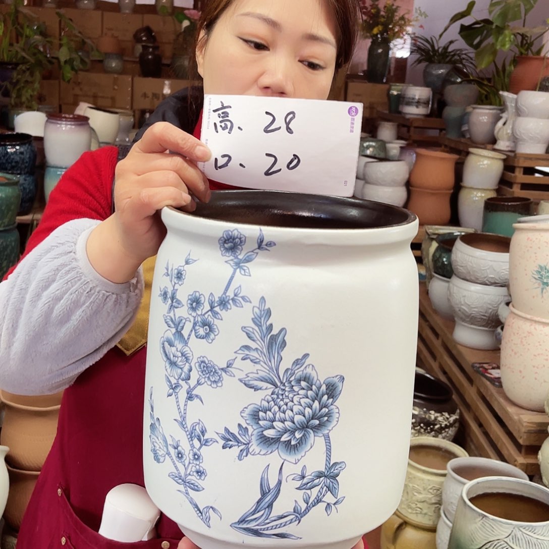 紫砂花盆高度28口径20