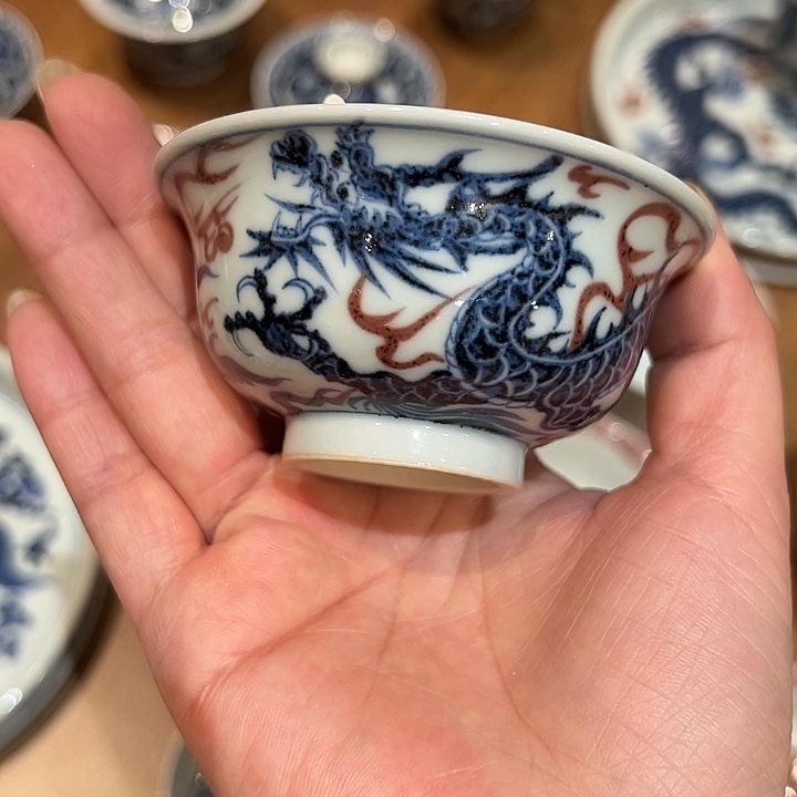 元青拙手仿元青花釉里红