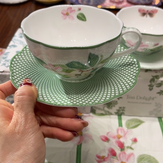 瓷片桌旗杯杯茶杯杯茶