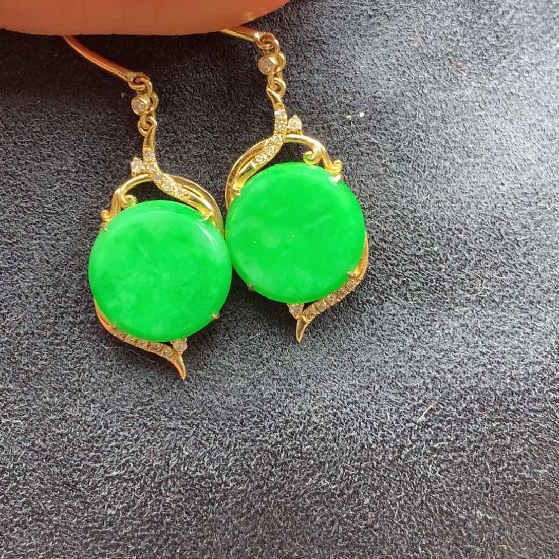 翡翠颈饰18K金镶嵌上新