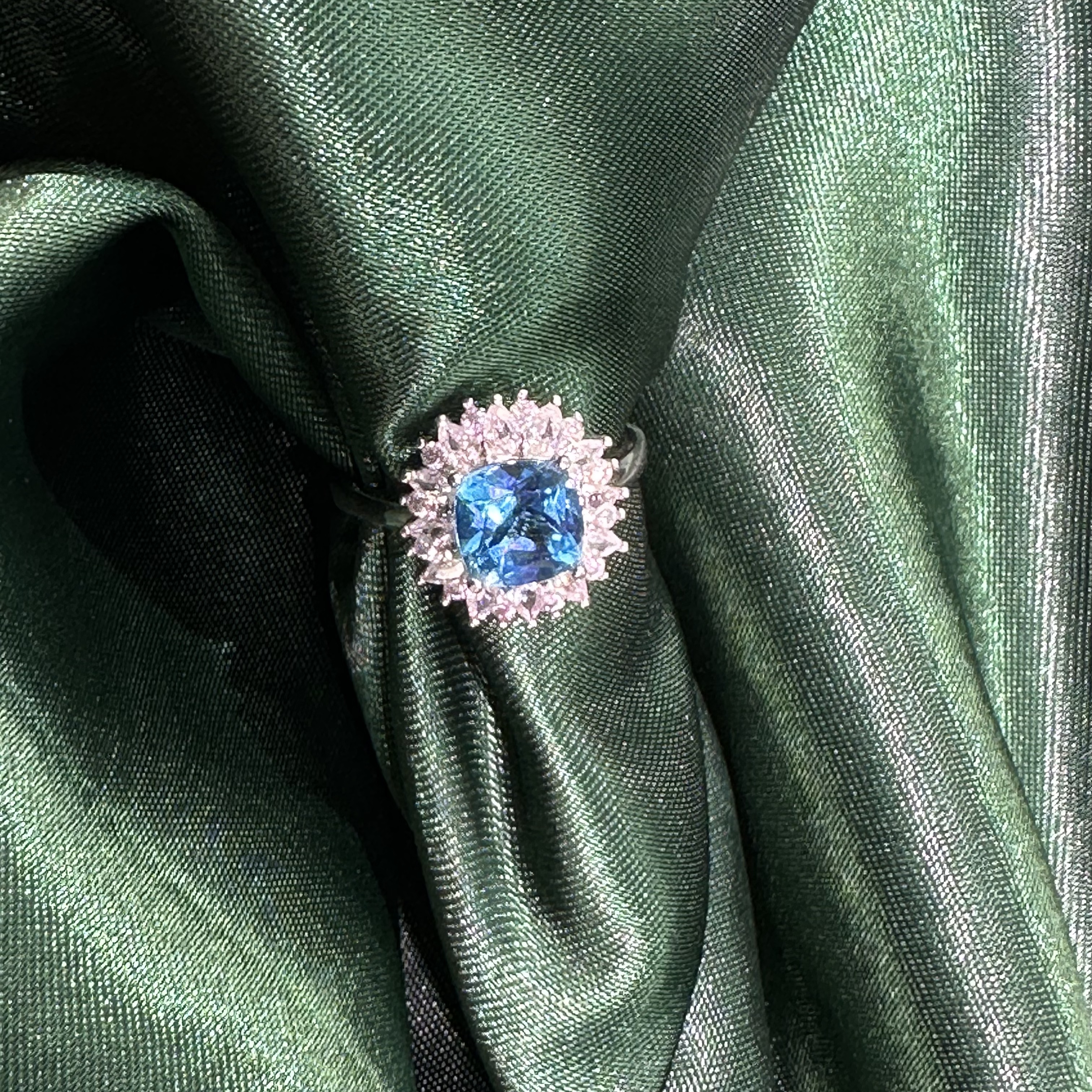 天然托帕石戒指放切7*7气质豪华时尚精致经典奢华新店福利款