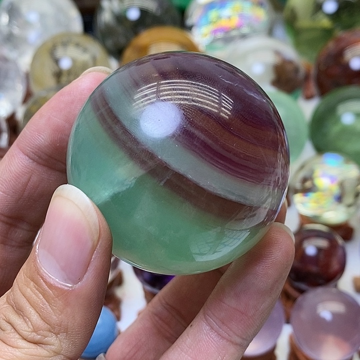 萤石糖果萤石球未镶嵌