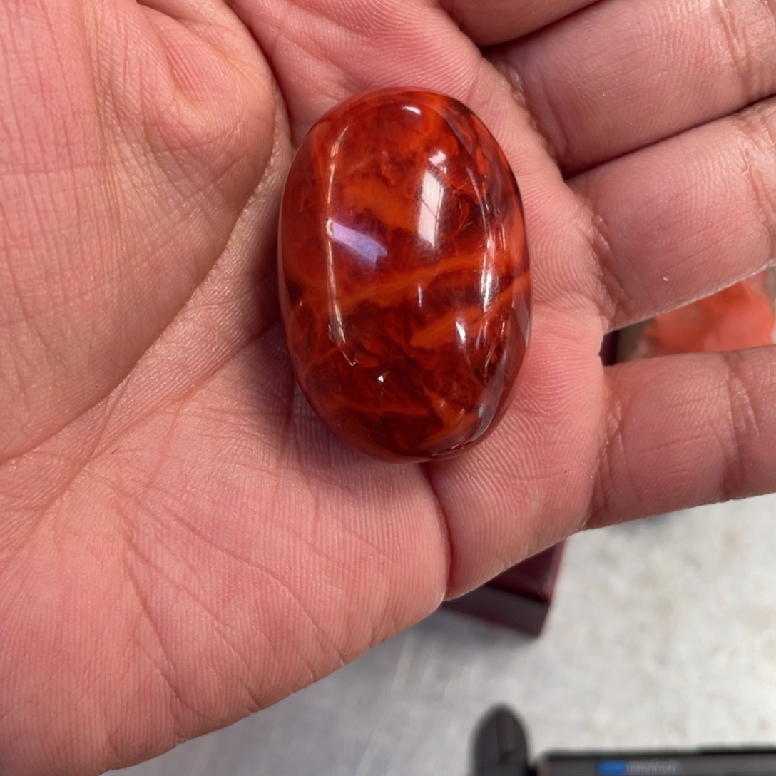 南红玛瑙火焰纹枣珠合金