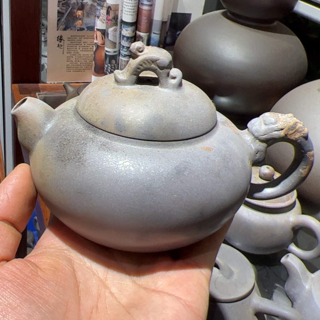 贵台龙窑柴烧茶壶07冻**龙