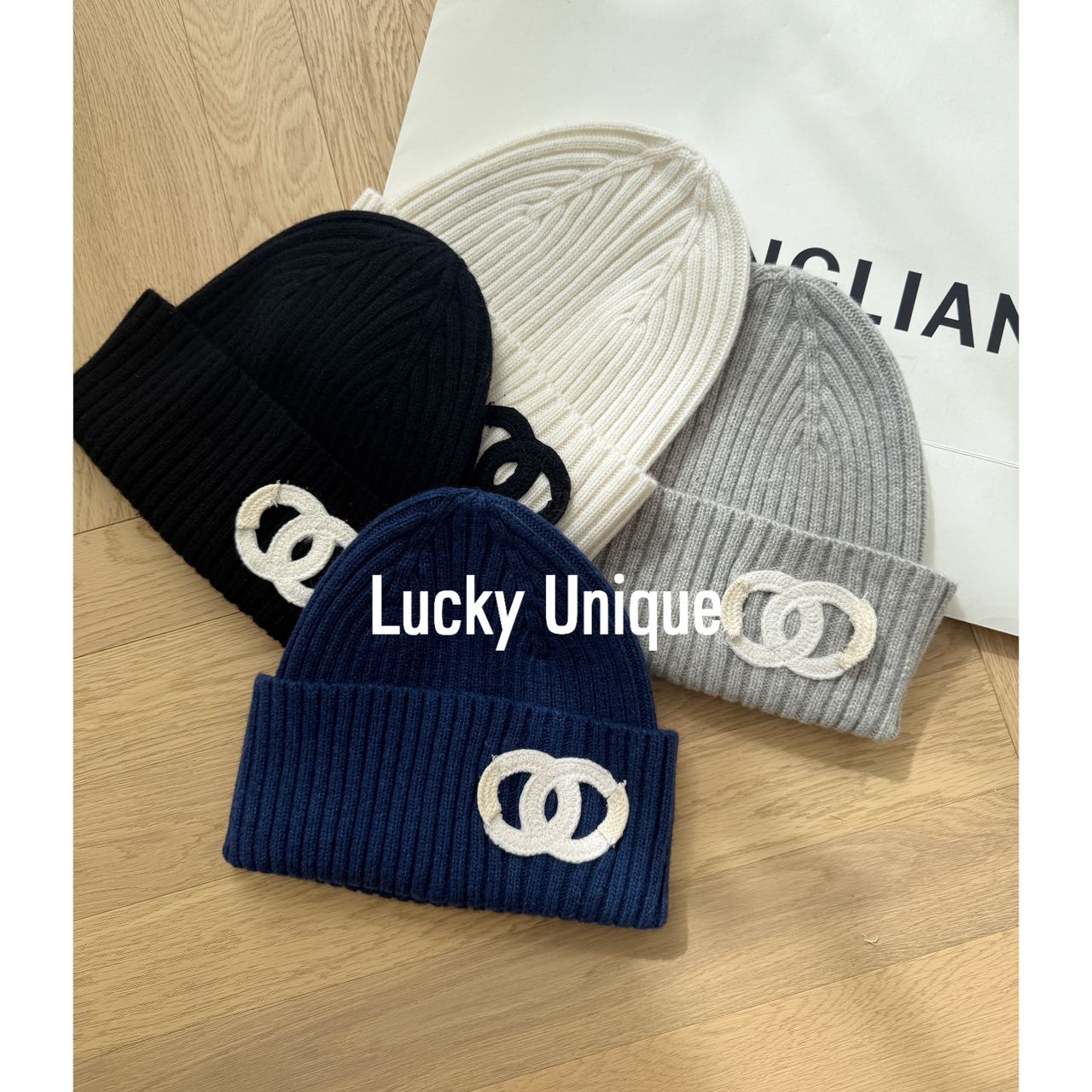 【lulu】小众设计感百搭针织帽子  SWE14787