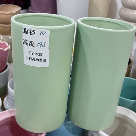 多肉绿植陶瓷花盆9.9包邮，有孔