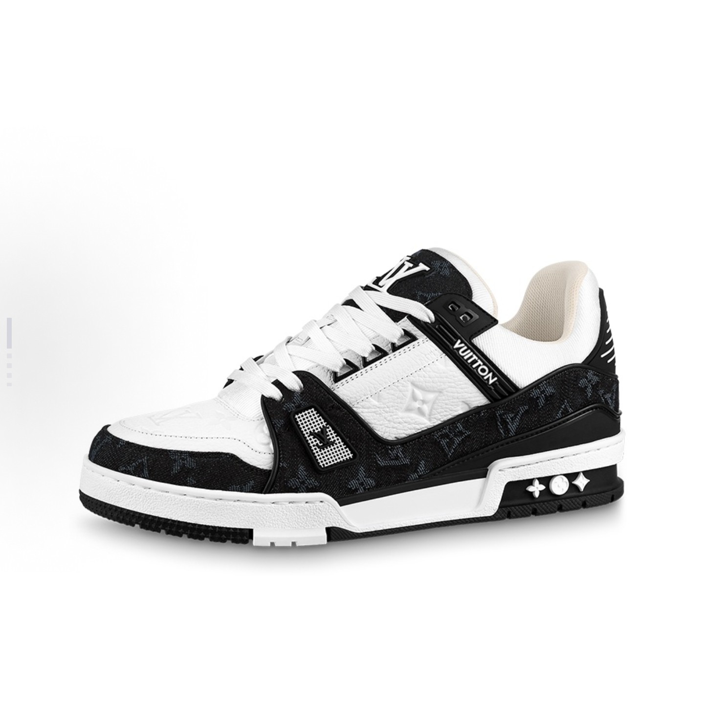 95新 LouisVuitton/路易威登 trainer 黑白牛仔/ 8码 Lz1560