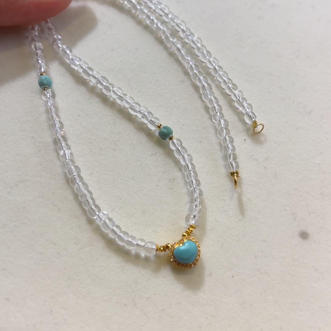 绿松石18K金镶嵌配件项链