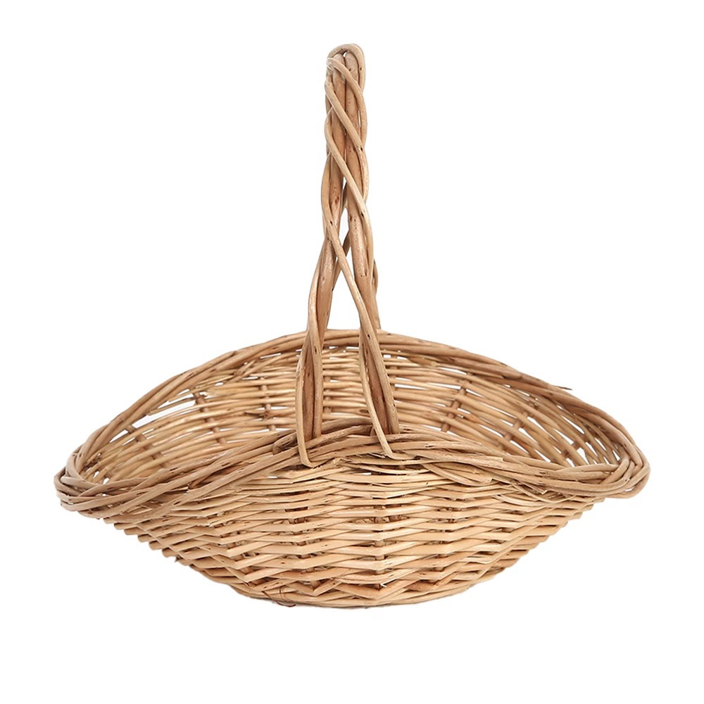 【南乔花园】手工柳编家居装饰收纳篮花篮挂篮水果篮单把手提篮