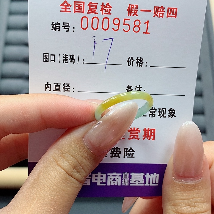 翡翠戒指未镶嵌     9581