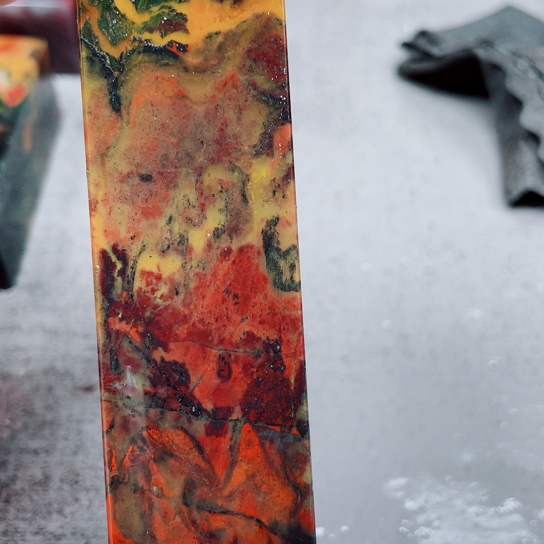 玉桂林鸡血玉印章镇尺27