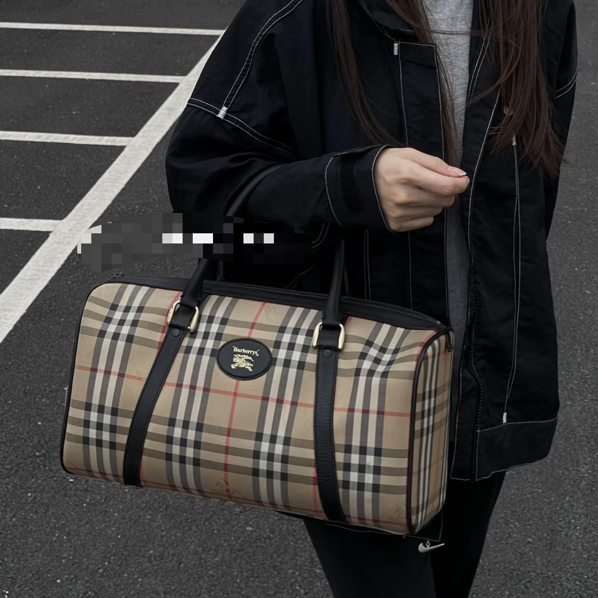 95新 BURBERRY/博柏利 巴宝莉战马波士顿38尺寸