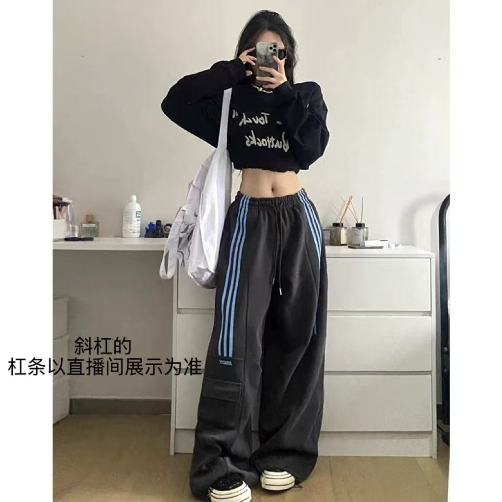 【斜扛三色】加厚工装裤女