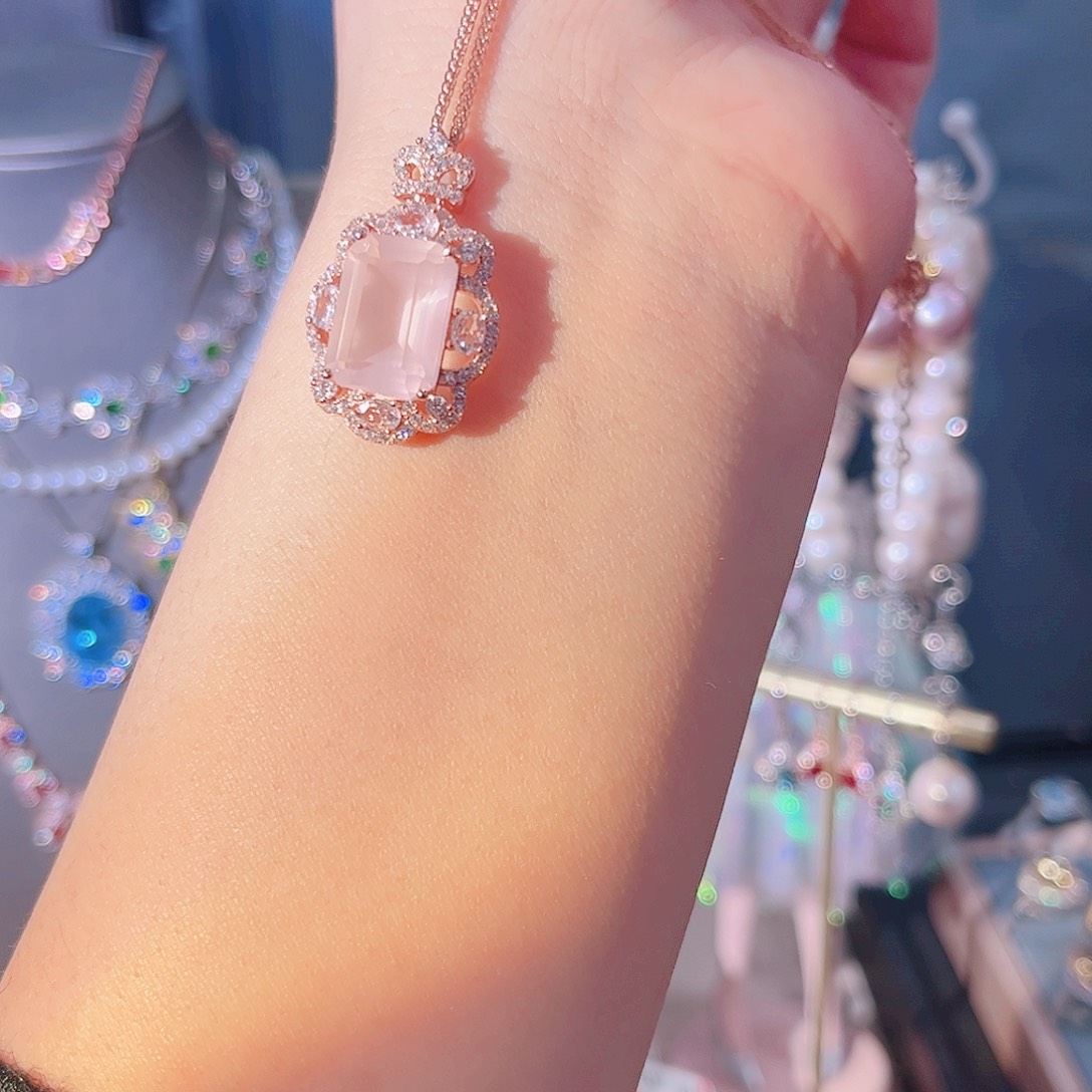 紫晶颈饰银S925镶嵌项链