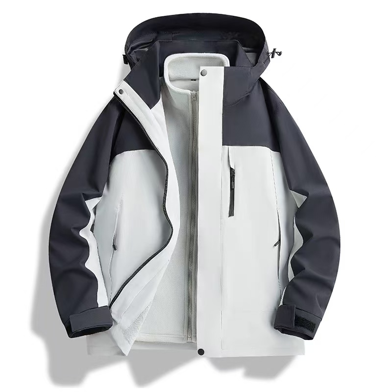 情侣同款冲锋衣户外三合一三防可拆卸春秋保暖两件套冲锋衣秋冬季