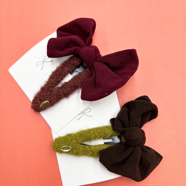 L045夕洛蝴蝶结bb夹时尚百搭简约气质后脑勺盘发夹头饰发饰