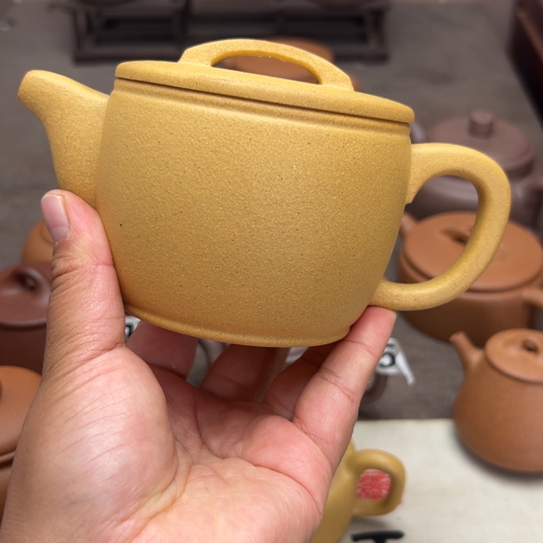 紫砂茶壶黄金段半手工350cc左右