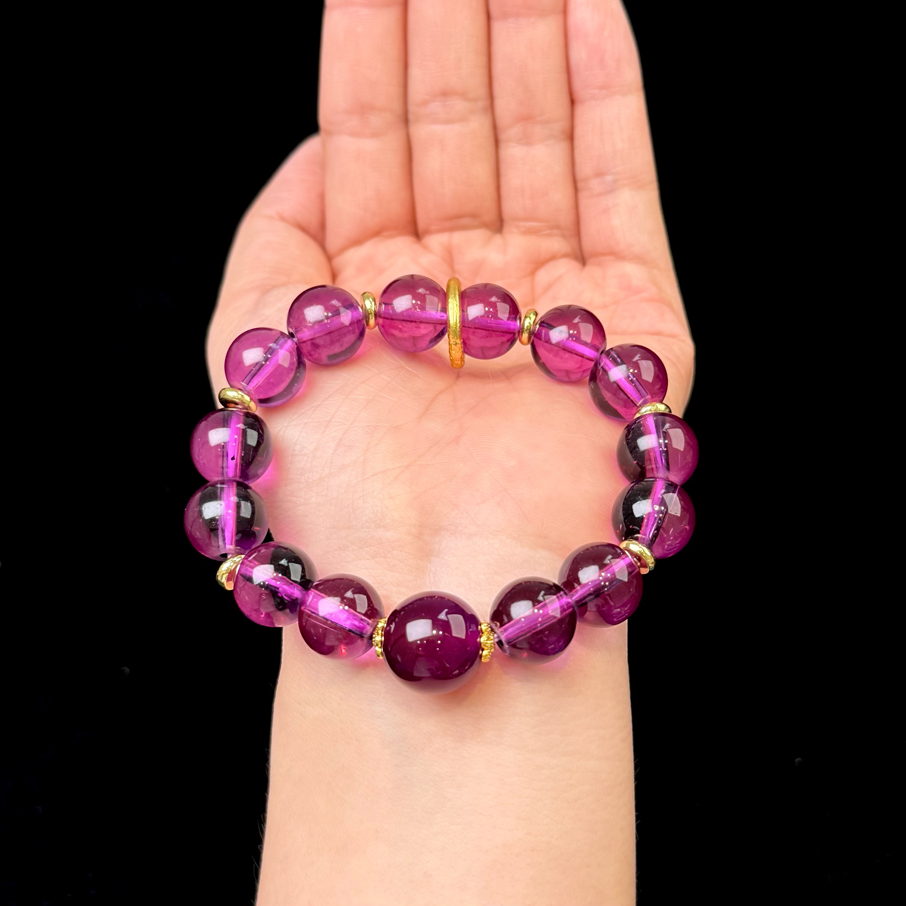 紫水晶手串12mm A46-29