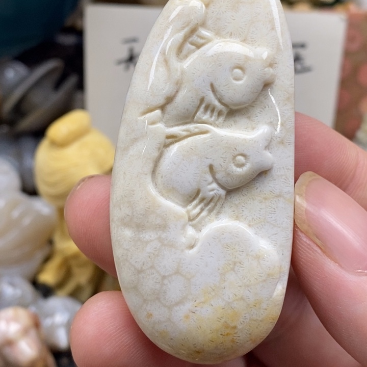 硅化珊瑚（珊瑚玉）未镶嵌颈饰