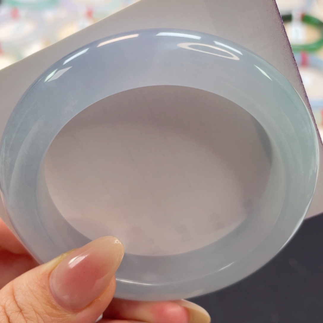 未镶嵌手镯翡翠4号果冻蓝晴强推