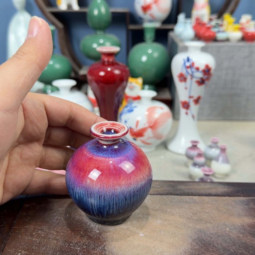 陶瓷手工小花器摆件