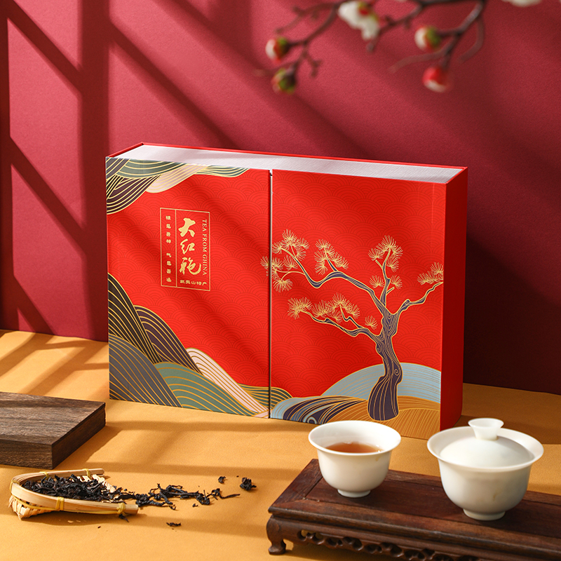 【L】年货茶叶大红袍新茶春茶茶叶礼盒装200g正宗武夷岩茶gg