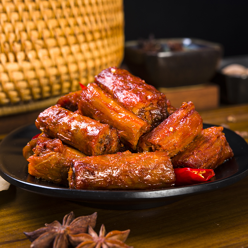 【到手40根】小帅虎手撕烤脖香辣味秘制休闲零食独立包装即食解馋D