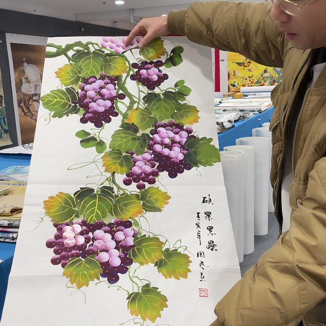 国画今天上午国画作品展示