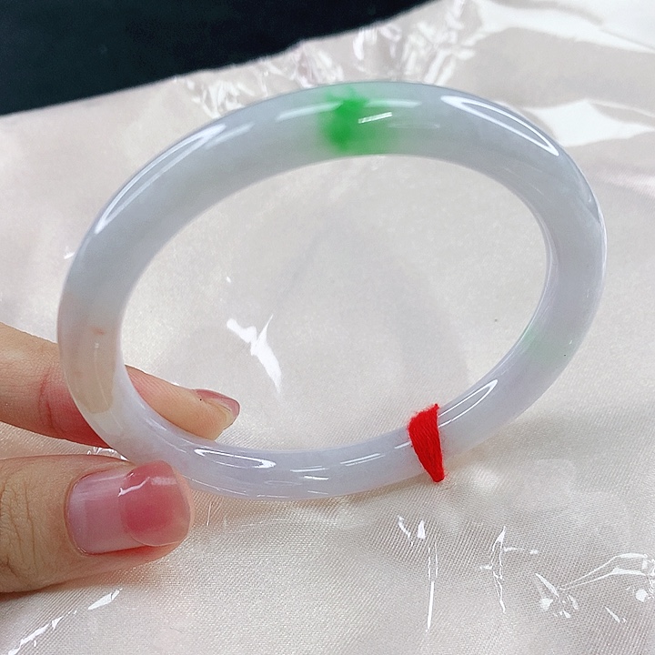 翡翠未镶嵌手镯圈56，04232