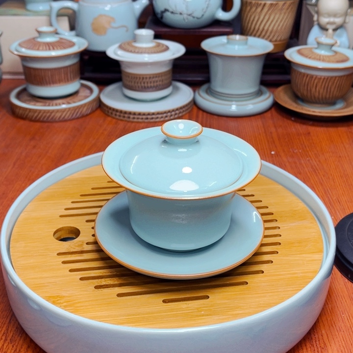 【闪购商品】汝州单壶单杯天青，