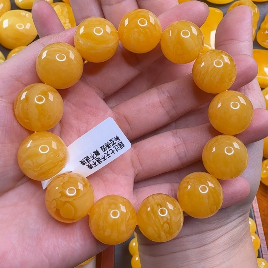 蜜蜡毛衣链未镶嵌