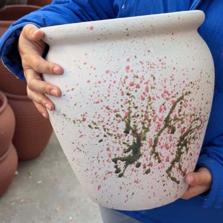 紫砂花盆口28高30