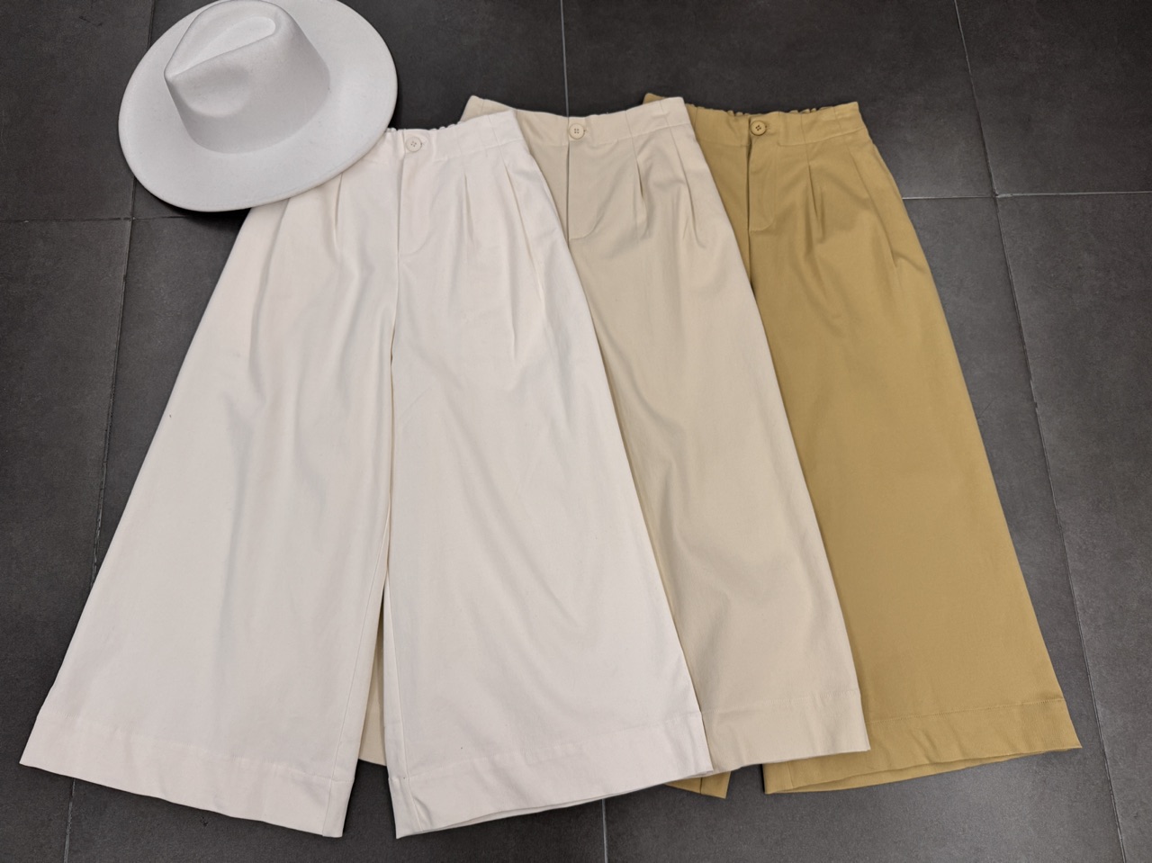 奶油色系 小众不撞款邂逅慵懒松弛阔腿裤 独属氛围感 25-9118